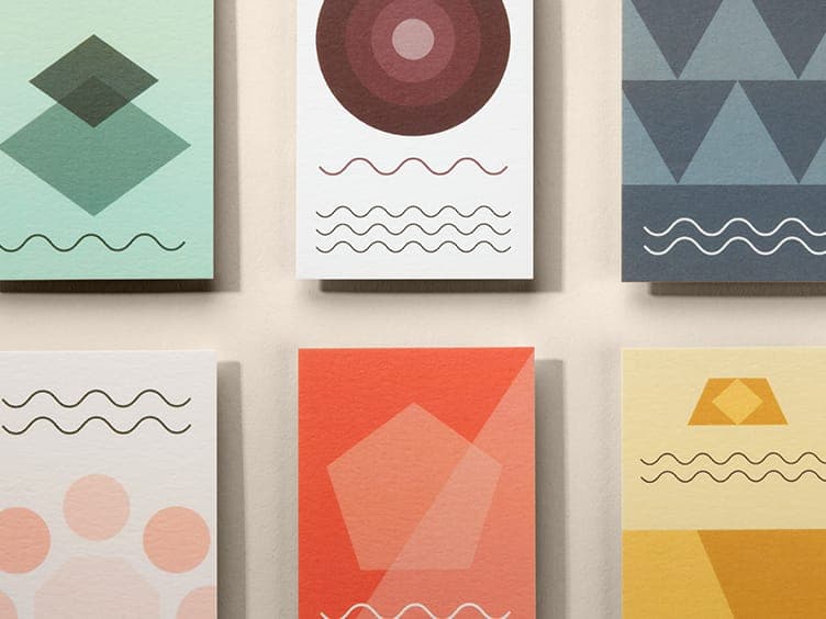 A collection of customized cards.