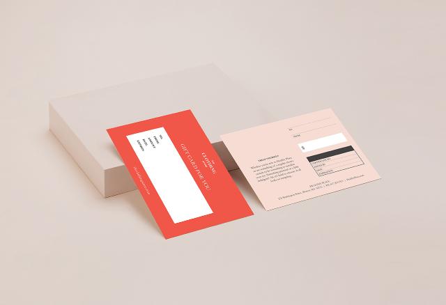 2 custom gift certificates