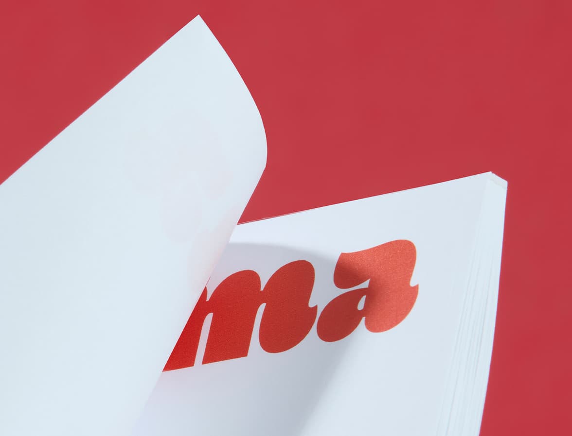 A close up image of the pages of a customized notepad.