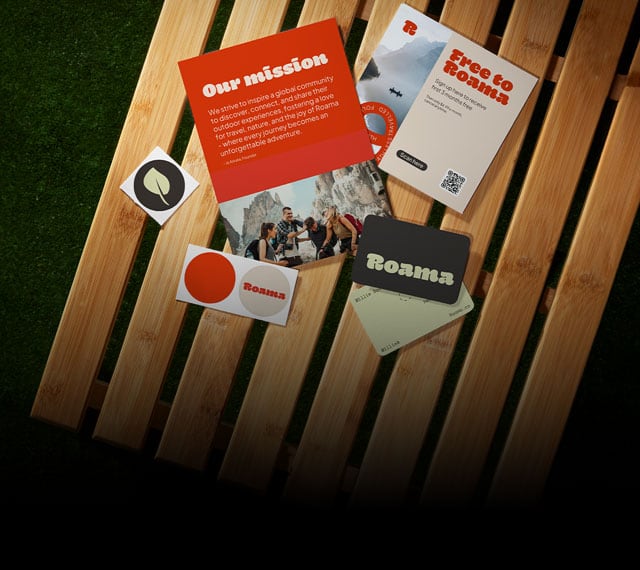 Custom postcards and flyers on a chair