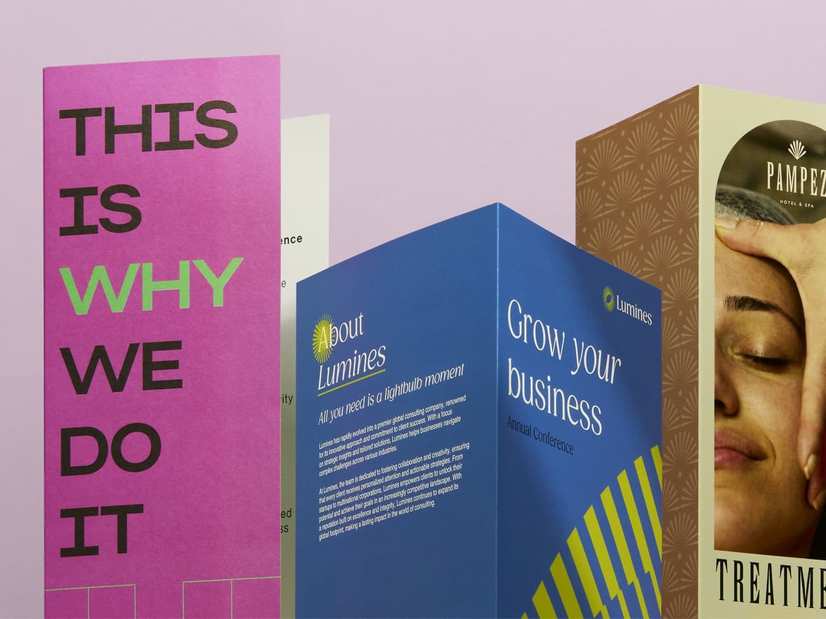 Set of Brochures on display
