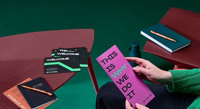 Set of Branded Merchandise on display