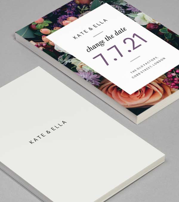 Budding Romance Change the Date design template