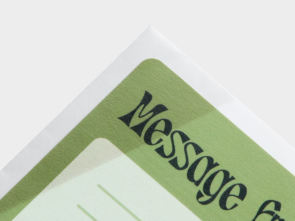 A detail image of a customized matte anti-glare sticker in size 6x4.