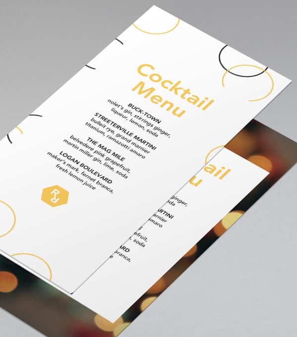 Glow Up Menu Design