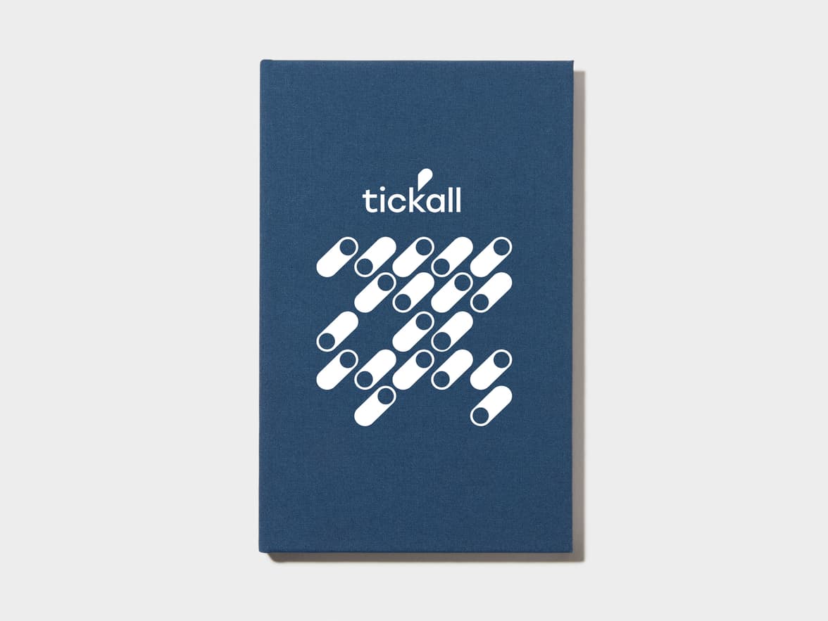 Midnight Blue  Cloth Planner with White Foil 