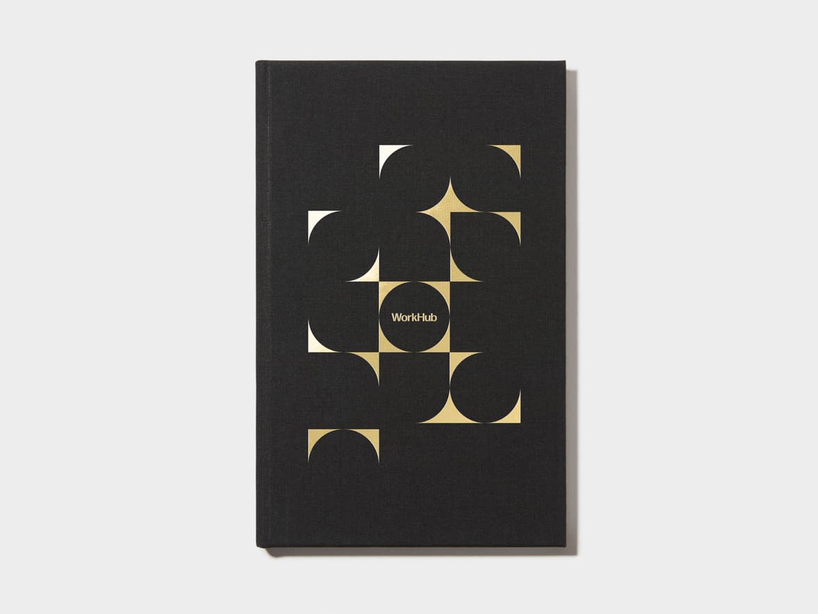 Jet Black  Cloth Planner with Gold Foil 
