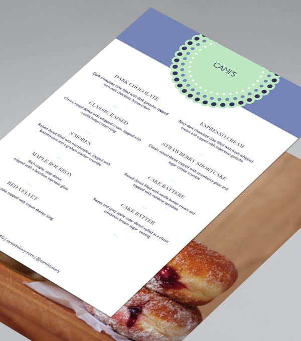 Seasonal Delight Menu Design