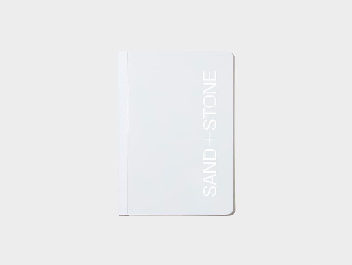 Grey Tape Bound Notebook with white foil in A5
